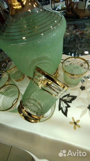 Набор штоф и 6 стопок Винтаж