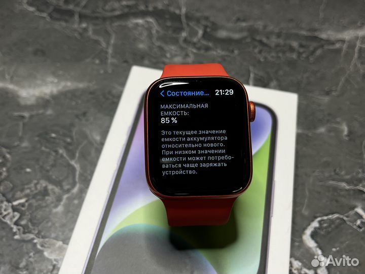 Часы Apple Watch 6 44 mm 85 акб