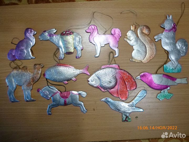 Елочные игрушки СССР картон