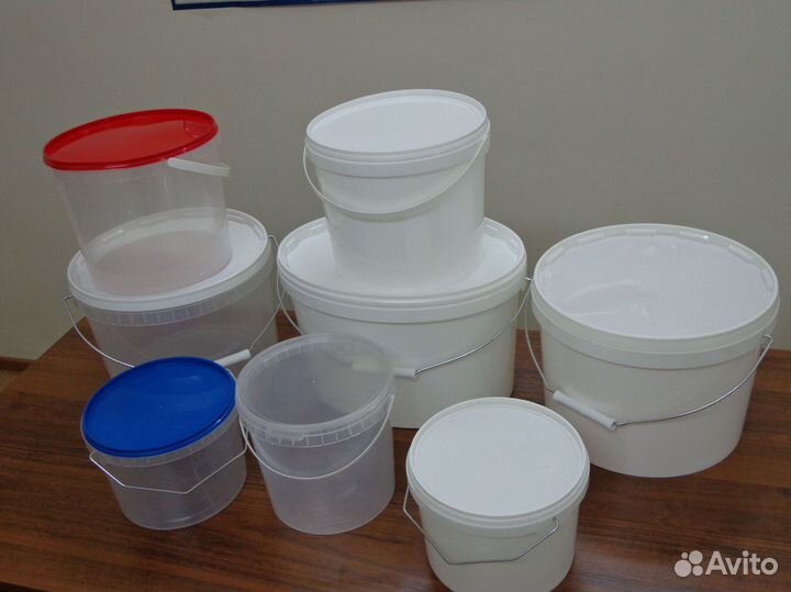 Ведра пластиковые с крышкой 12 литров