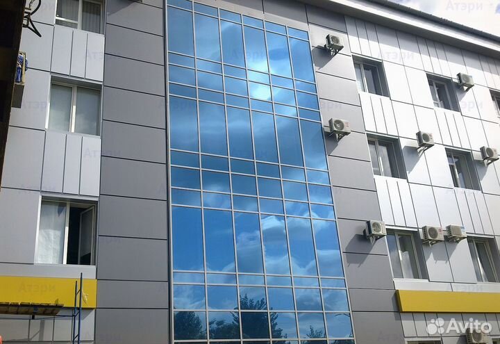 Алюминиевое фасадное остекление домов