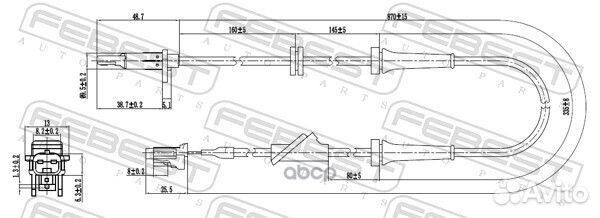 Датчик abs перед лев 02606010 Febest