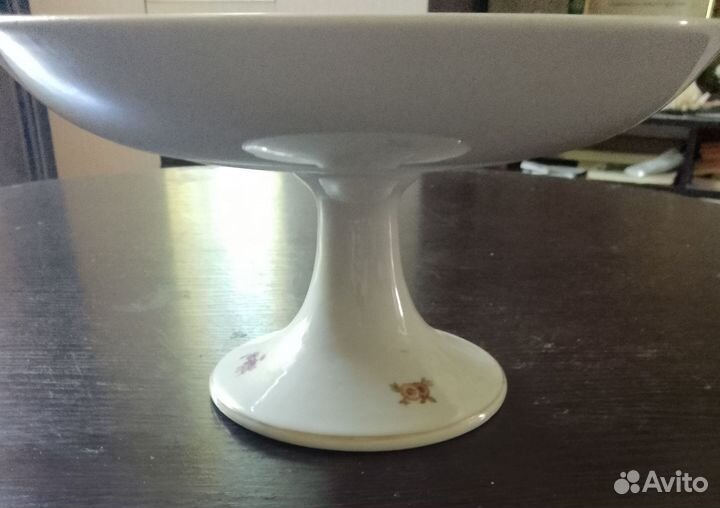 Фруктовница на ножке.Дулево.ссср