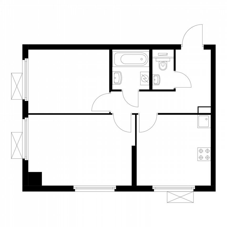 2-к. квартира, 48,4 м², 13/28 эт.