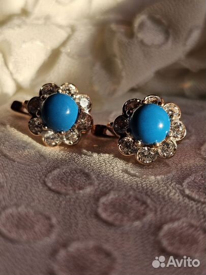 Золотые серьги Малинки 585