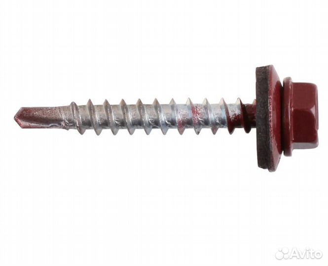 Кровельные саморезы с буром красные 4.8х35 мм, упа