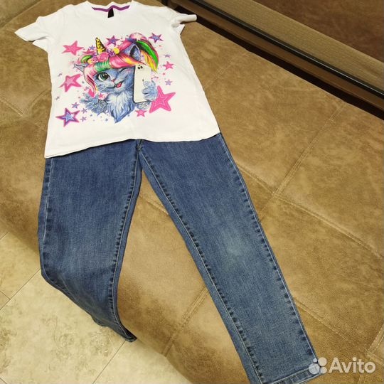 Вещи пакетом на девочку 134 140