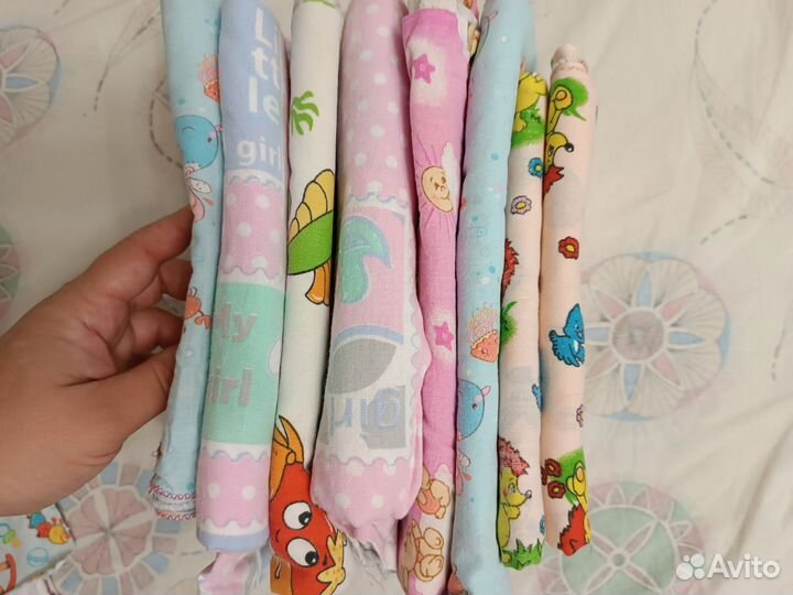 Фланелевые и хлопковые пеленки детские