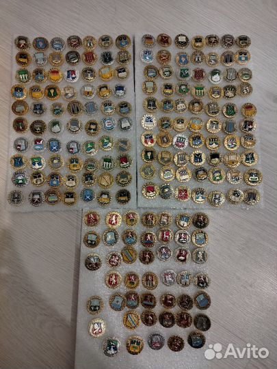 Коллекция гербы городов 180+шт