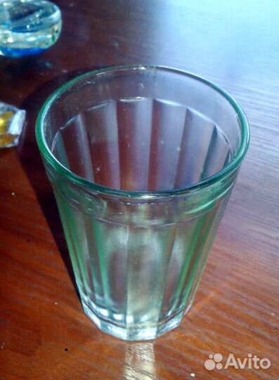 Стакан СССР 14 граней Зеленоватый Скопинский сз