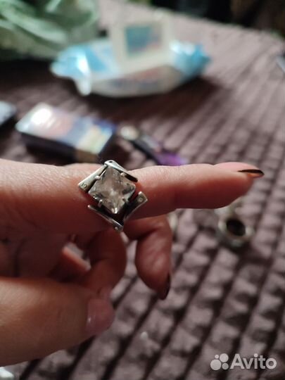Кольцо серебро