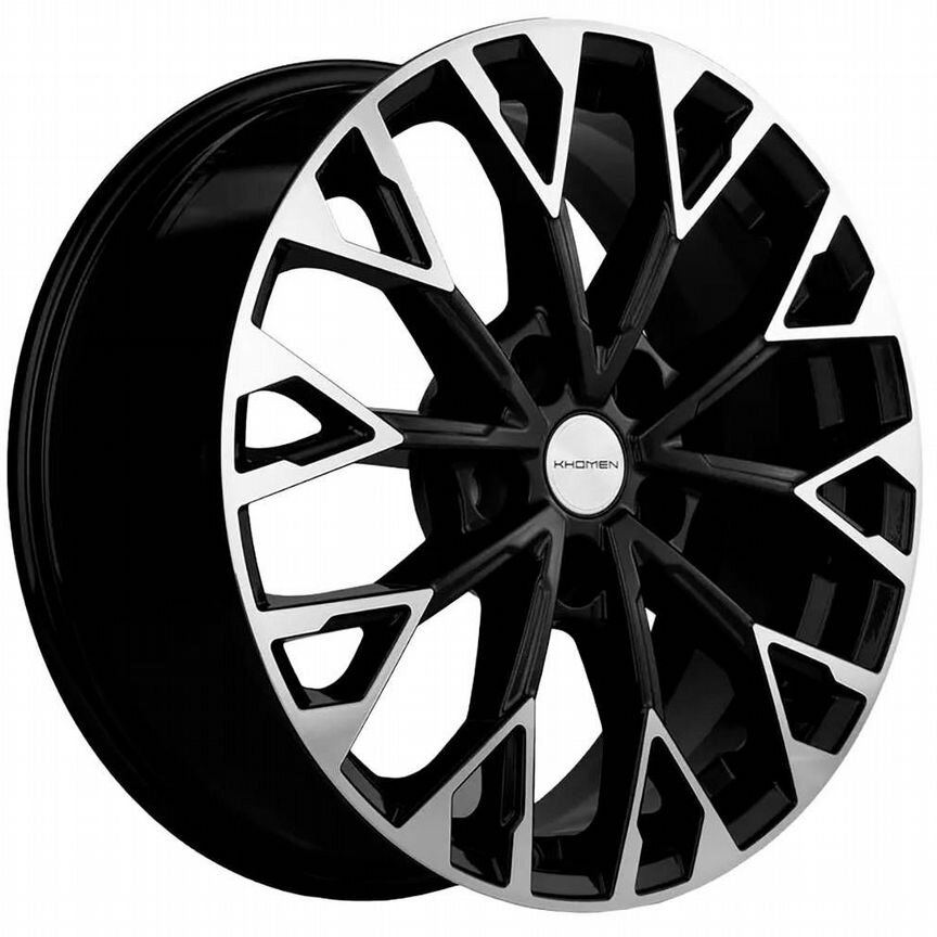 Диски Khomen KHW1718 7x17 5x114.3 ET37 D66.6 Black-FP
