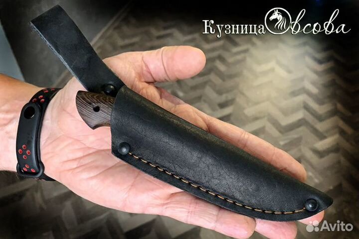 Мини нож для городского ношения из дамаска