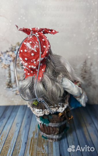 Ватная игрушка Баба Яга