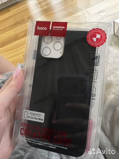 Чехол iPhone 12 pro max черный новый