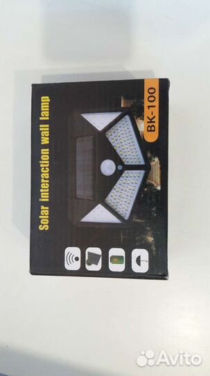 Фонарь BK 100 светодиодный уличный на солн.батарее