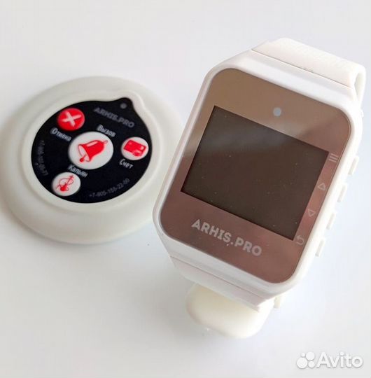 Беспроводная кнопка вызова официанта с часами