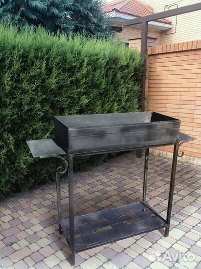 Мангал Лофт с крышей Смокер Коптильня