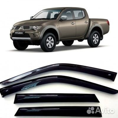 Дефлекторы дверей Mitsubishi L200 c 2007