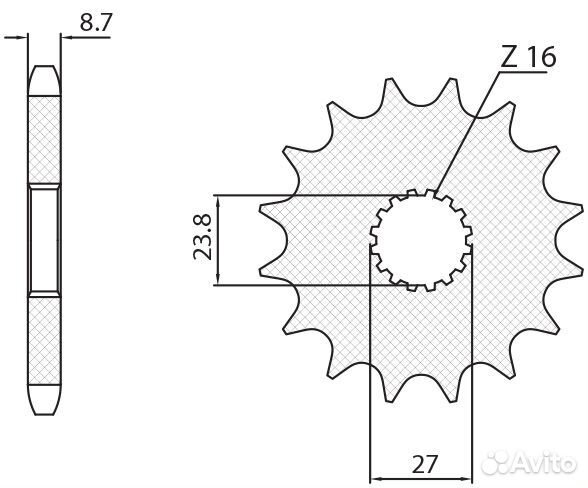 Цепь и звёзды Suzuki GSX 1300 B-King 2008-2012