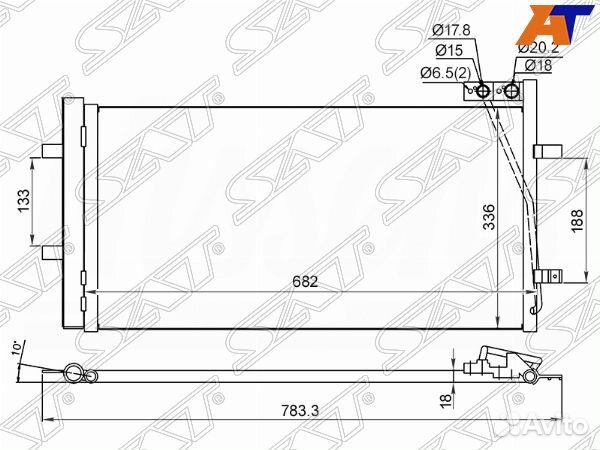 Радиатор кондиционера audi Q3 11-19