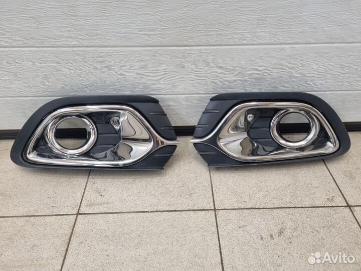 Накладки на противотуманные фары Рено Логан 2