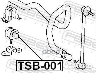 Втулка переднего стабилизатора D23 TSB-001 Febest