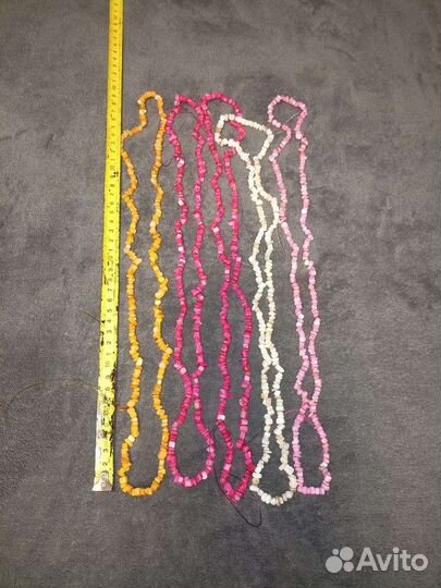 Бусины для рукоделия на нити крошка