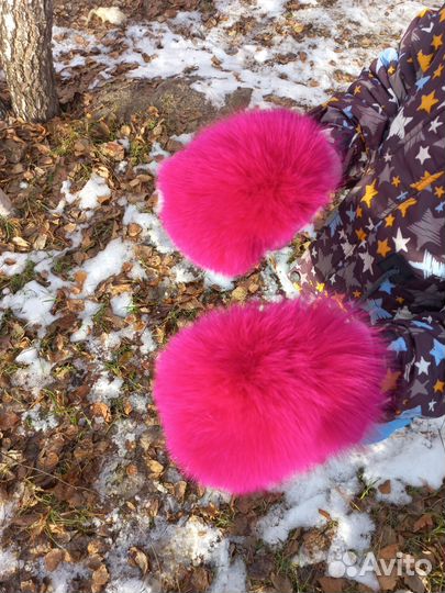 Варежки меховые детские