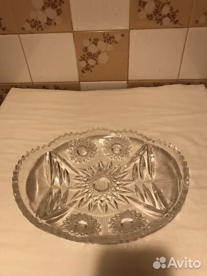 Салатник чаша для фруктов хрусталь