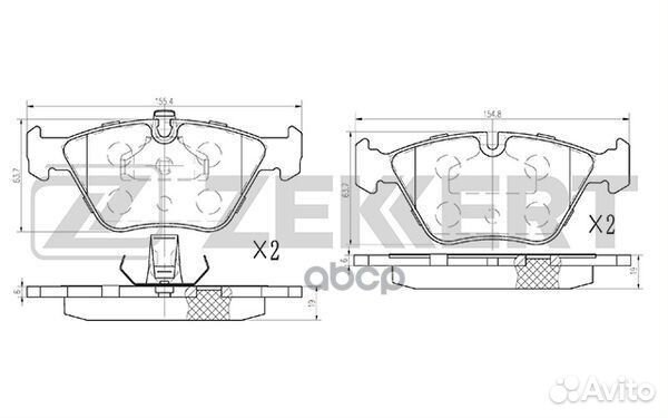 Колодки торм. диск. передн. BMW 5 (E39) 95- bs