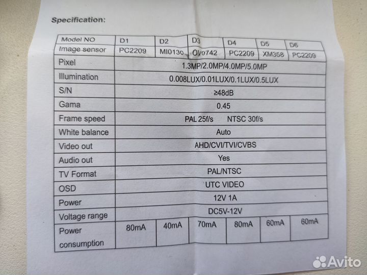 Видеокамера маленькая AHD