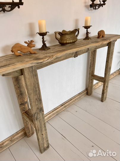 Консоль из 300 летней доски, Рустик