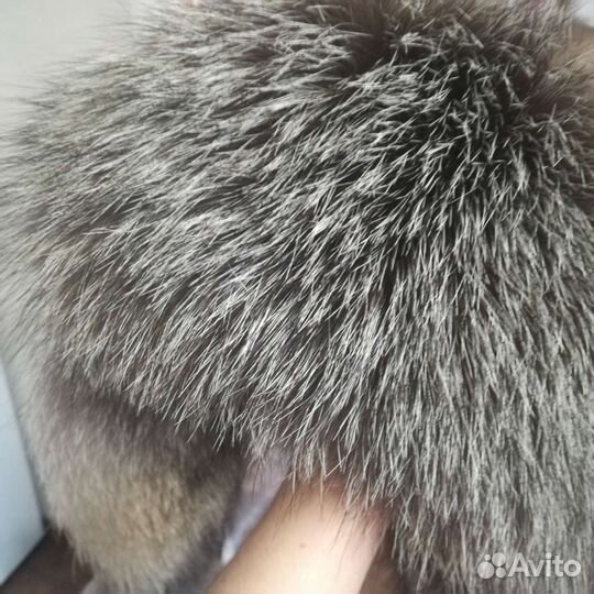 Шапка ушанка женская практ. новая чернобурка кожа