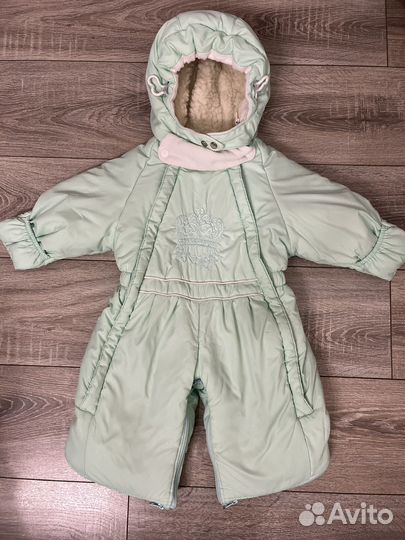 Зимний комбинезон для девочки 74