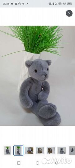 Мишка талисман на удачу. Мягкая игрушка для папы