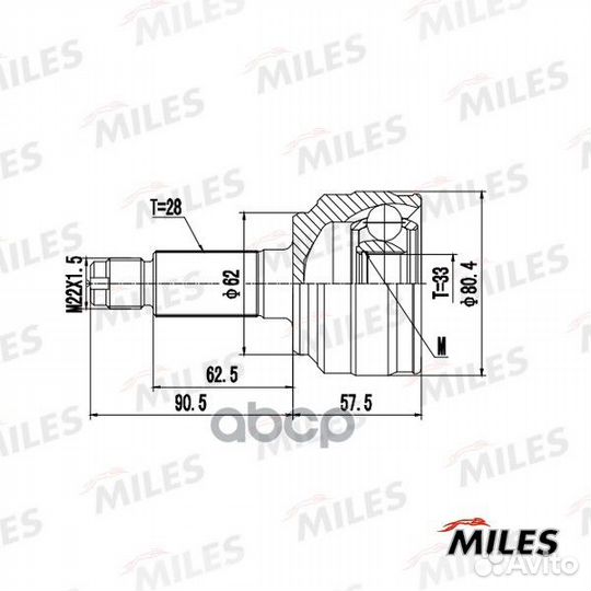 ШРУС наружный mazda 6 II/atenza 2.0-2.5 07-12