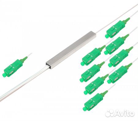Делитель оптический планарный 1x8.SC/APC 1м