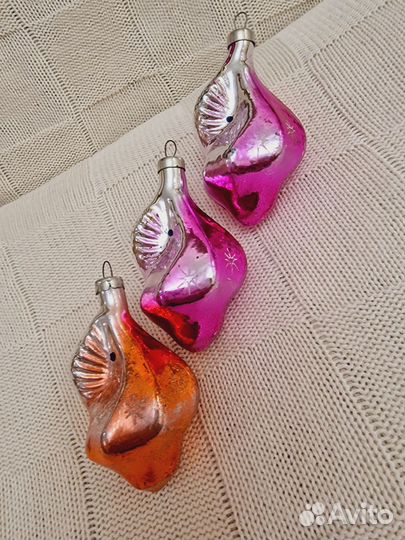 Елочные игрушки ссср.Ракушки