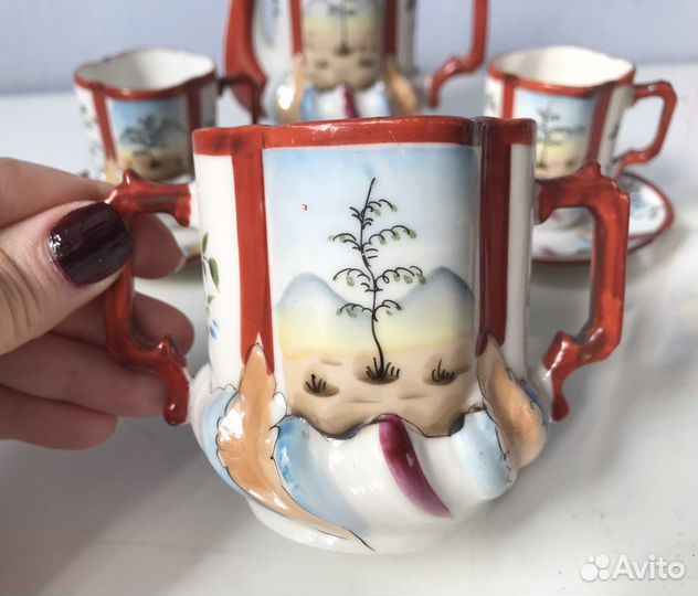 Старинный кофейный сервиз Городница редкий