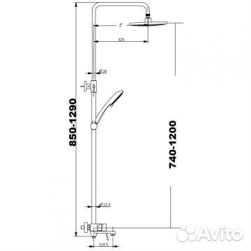 Душевая система Savol (SK-H3401) Хром