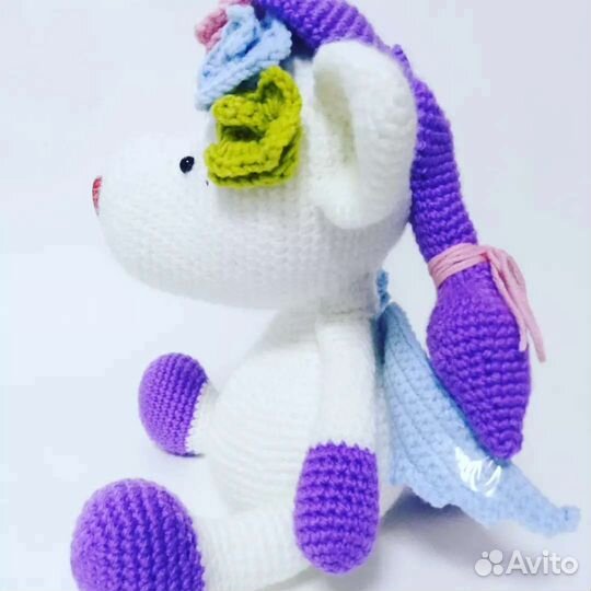 Вязаная игрушка Пегас