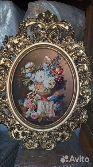 Картина цветы на бархатной основе