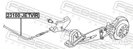 23100-jetvir трос ручного тормоза VW jetta 10