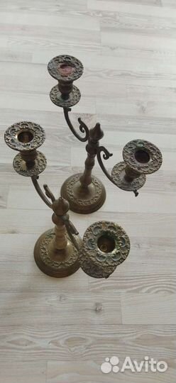 Подсвечник бронза старинный