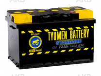 Аккумулятор автомобильный Tyumen Battery Standard 72 Ач обр. пол. низкий 640A (278x175x175)