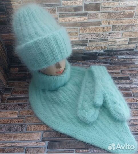 Шапка+снуд+варежки