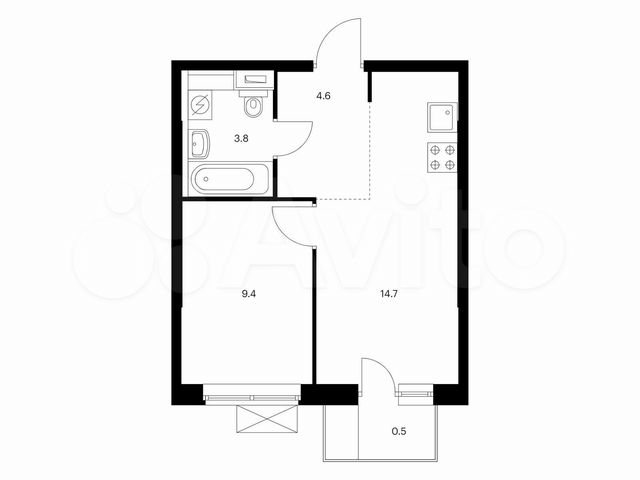1-к. квартира, 33 м², 8/14 эт.