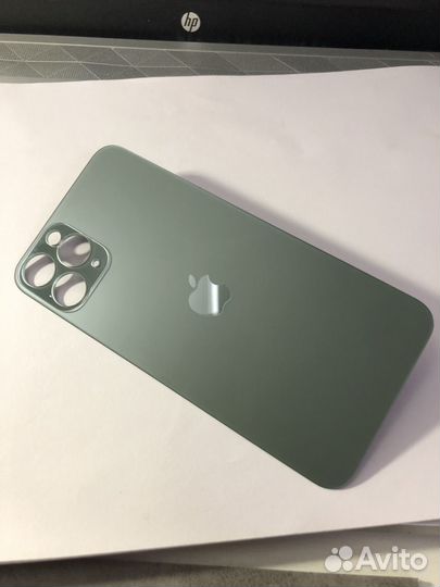 Задняя (крышка) стекло на iPhone 11 Pro:зел