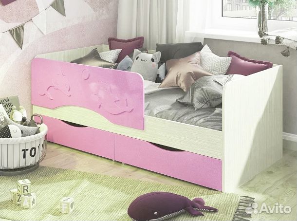 Детская кровать от 3 лет с бортиками. В наличии